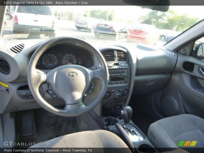 Black Obsidian / Gray 2003 Hyundai Santa Fe GLS 4WD