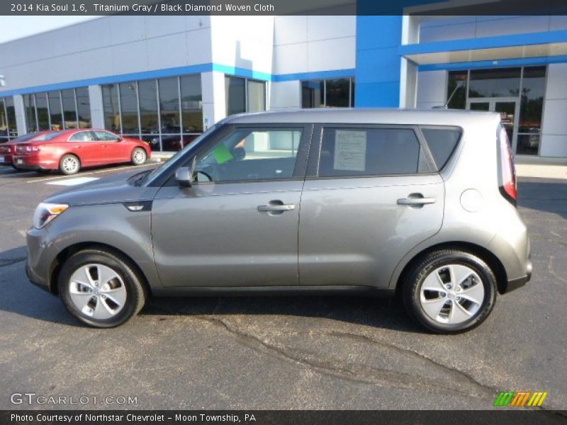 Titanium Gray / Black Diamond Woven Cloth 2014 Kia Soul 1.6
