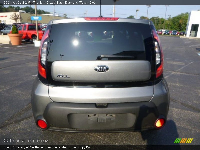 Titanium Gray / Black Diamond Woven Cloth 2014 Kia Soul 1.6