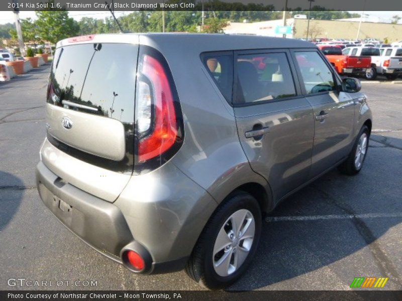 Titanium Gray / Black Diamond Woven Cloth 2014 Kia Soul 1.6