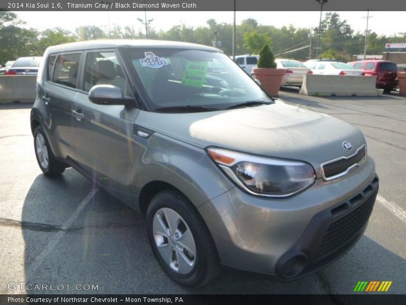 Titanium Gray / Black Diamond Woven Cloth 2014 Kia Soul 1.6