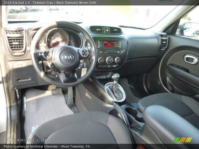Titanium Gray / Black Diamond Woven Cloth 2014 Kia Soul 1.6
