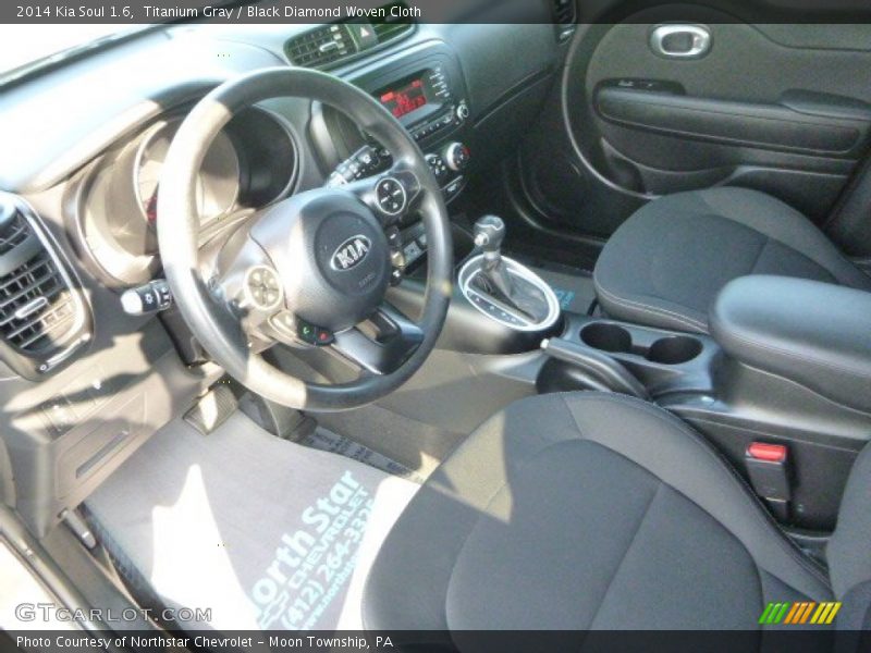 Titanium Gray / Black Diamond Woven Cloth 2014 Kia Soul 1.6