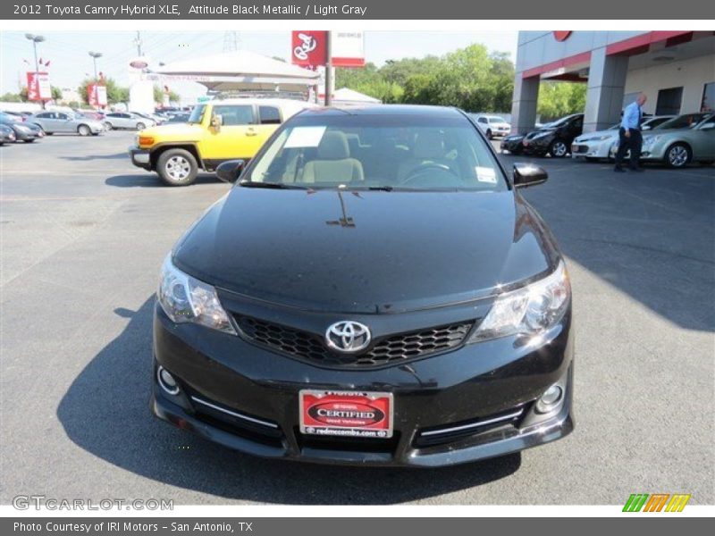 Attitude Black Metallic / Light Gray 2012 Toyota Camry Hybrid XLE