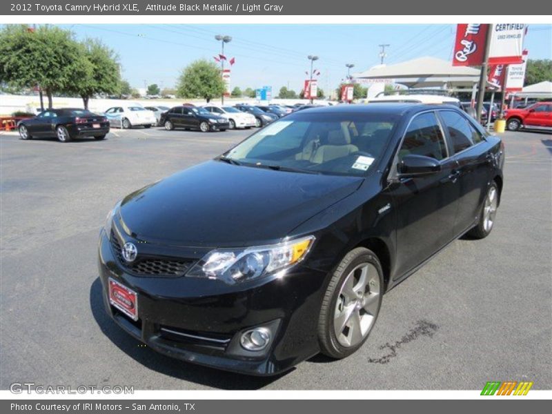 Attitude Black Metallic / Light Gray 2012 Toyota Camry Hybrid XLE