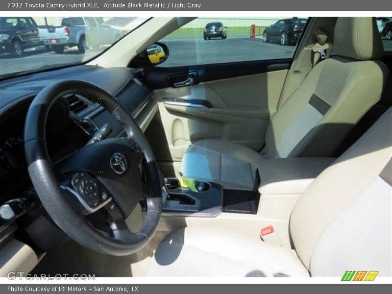 Attitude Black Metallic / Light Gray 2012 Toyota Camry Hybrid XLE