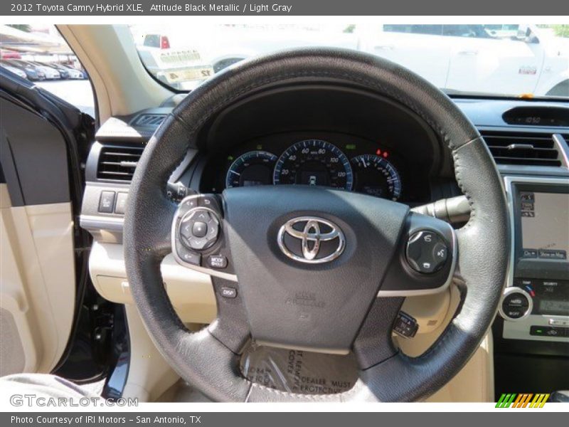Attitude Black Metallic / Light Gray 2012 Toyota Camry Hybrid XLE