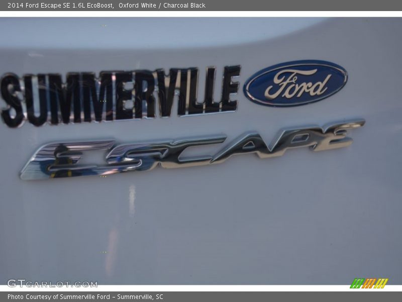 Oxford White / Charcoal Black 2014 Ford Escape SE 1.6L EcoBoost