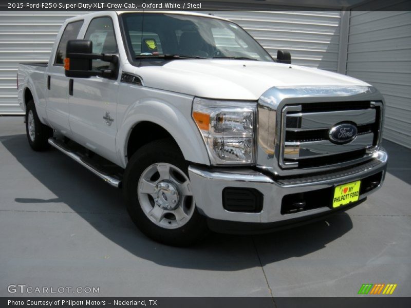 Oxford White / Steel 2015 Ford F250 Super Duty XLT Crew Cab