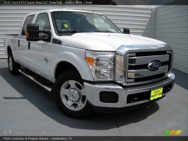 Oxford White / Steel 2015 Ford F250 Super Duty XLT Crew Cab