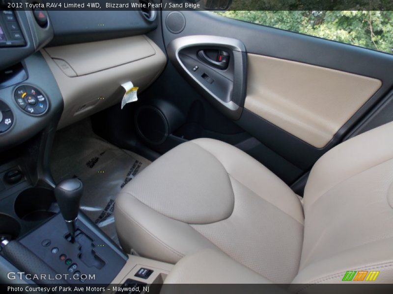 Blizzard White Pearl / Sand Beige 2012 Toyota RAV4 Limited 4WD