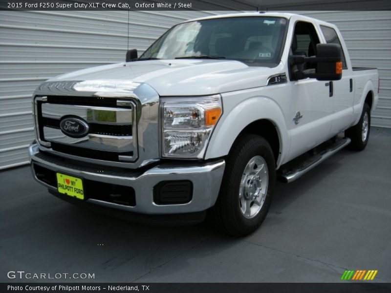 Oxford White / Steel 2015 Ford F250 Super Duty XLT Crew Cab