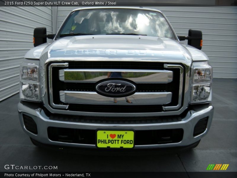 Oxford White / Steel 2015 Ford F250 Super Duty XLT Crew Cab