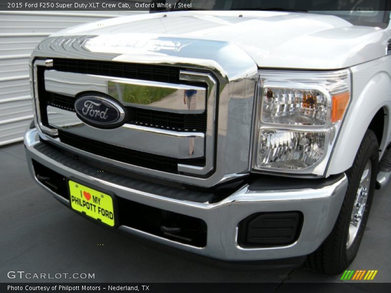 Oxford White / Steel 2015 Ford F250 Super Duty XLT Crew Cab