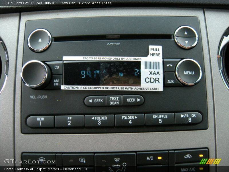 Oxford White / Steel 2015 Ford F250 Super Duty XLT Crew Cab