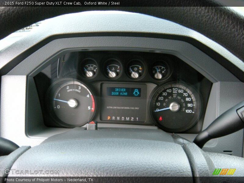 Oxford White / Steel 2015 Ford F250 Super Duty XLT Crew Cab
