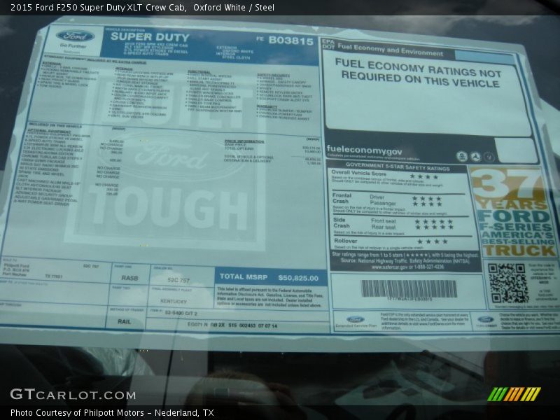 Oxford White / Steel 2015 Ford F250 Super Duty XLT Crew Cab