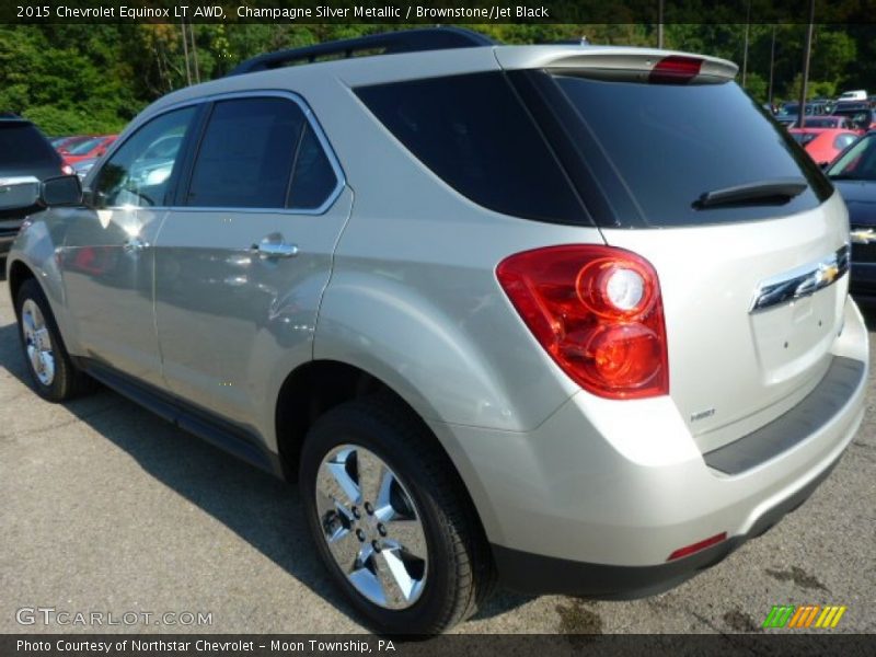 Champagne Silver Metallic / Brownstone/Jet Black 2015 Chevrolet Equinox LT AWD