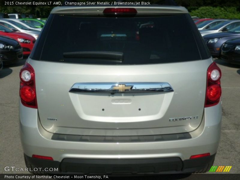 Champagne Silver Metallic / Brownstone/Jet Black 2015 Chevrolet Equinox LT AWD