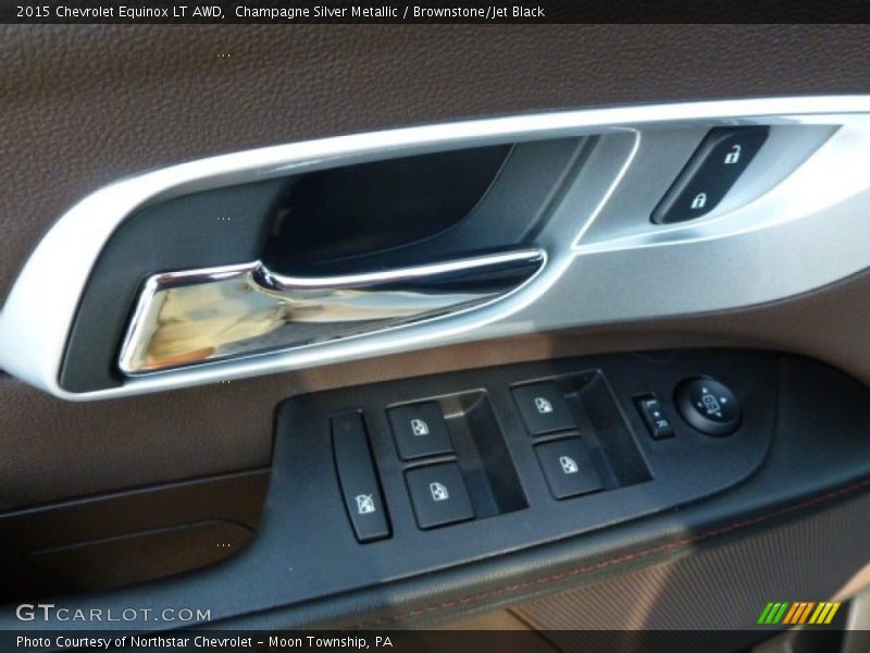 Champagne Silver Metallic / Brownstone/Jet Black 2015 Chevrolet Equinox LT AWD