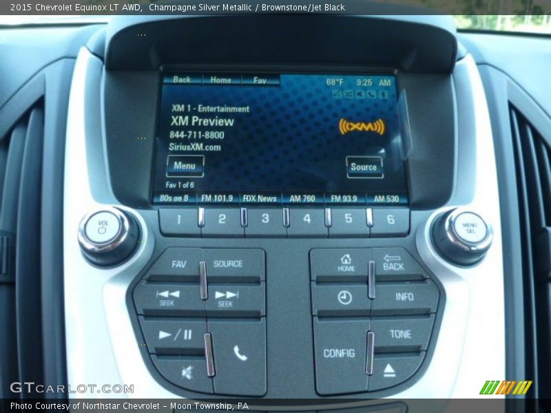 Champagne Silver Metallic / Brownstone/Jet Black 2015 Chevrolet Equinox LT AWD