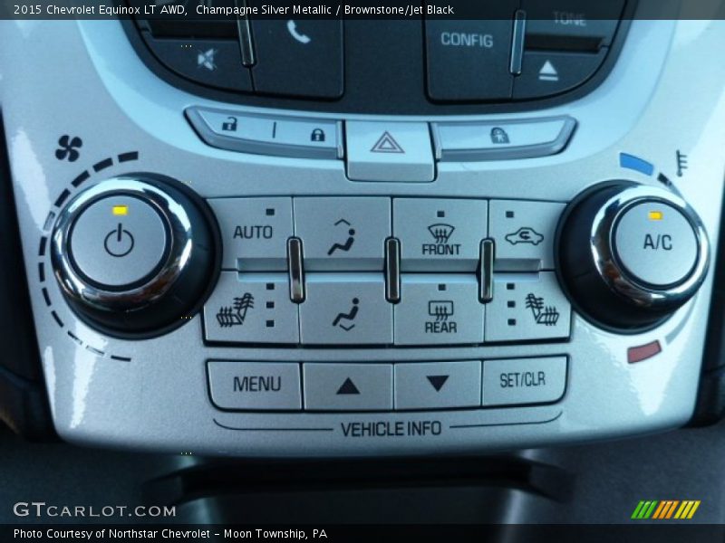 Champagne Silver Metallic / Brownstone/Jet Black 2015 Chevrolet Equinox LT AWD