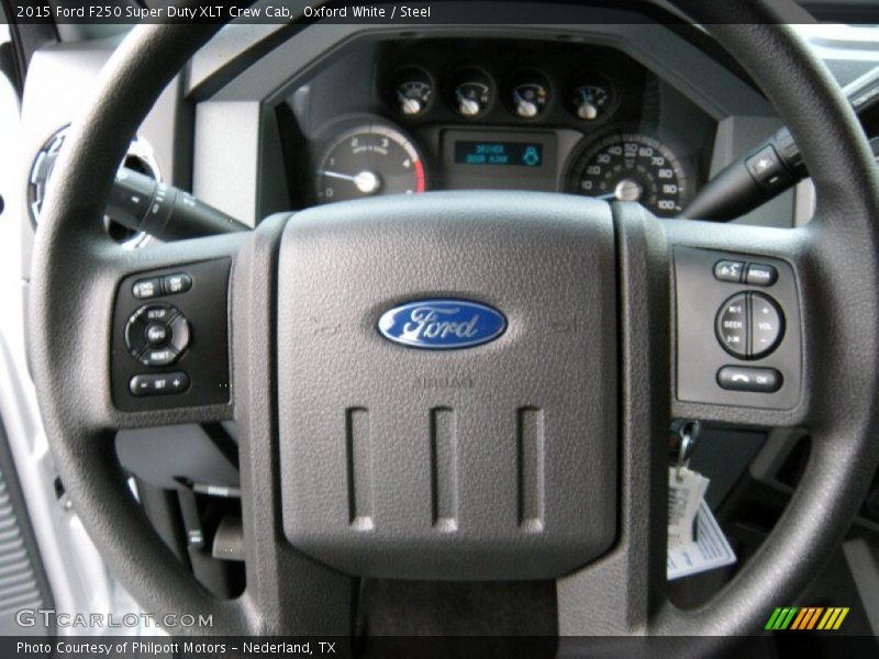 Oxford White / Steel 2015 Ford F250 Super Duty XLT Crew Cab