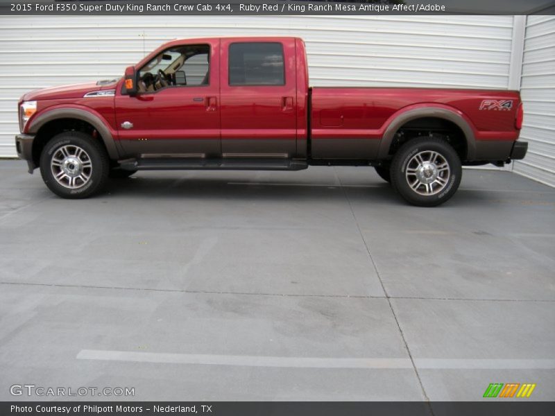 Ruby Red / King Ranch Mesa Antique Affect/Adobe 2015 Ford F350 Super Duty King Ranch Crew Cab 4x4