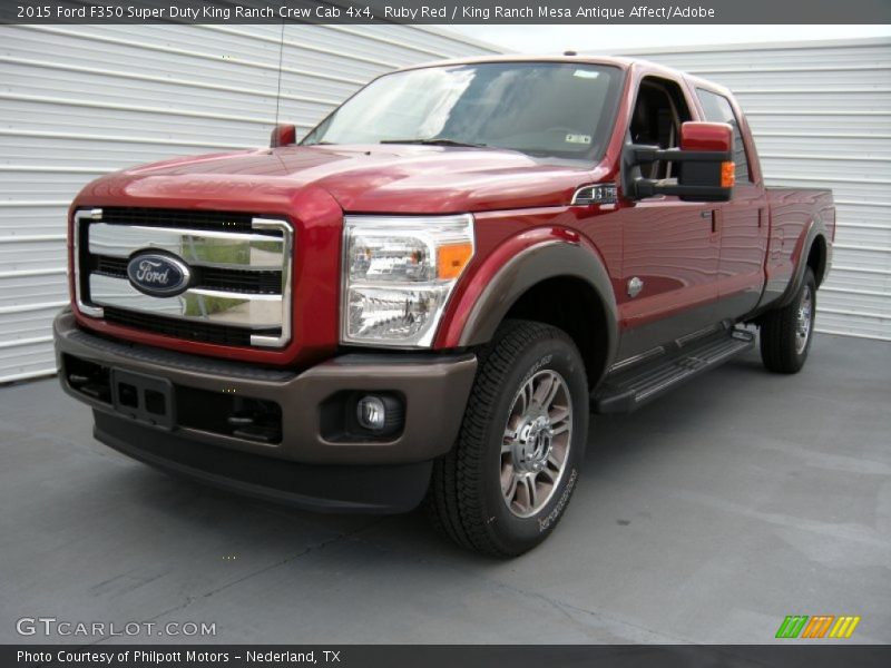 Ruby Red / King Ranch Mesa Antique Affect/Adobe 2015 Ford F350 Super Duty King Ranch Crew Cab 4x4
