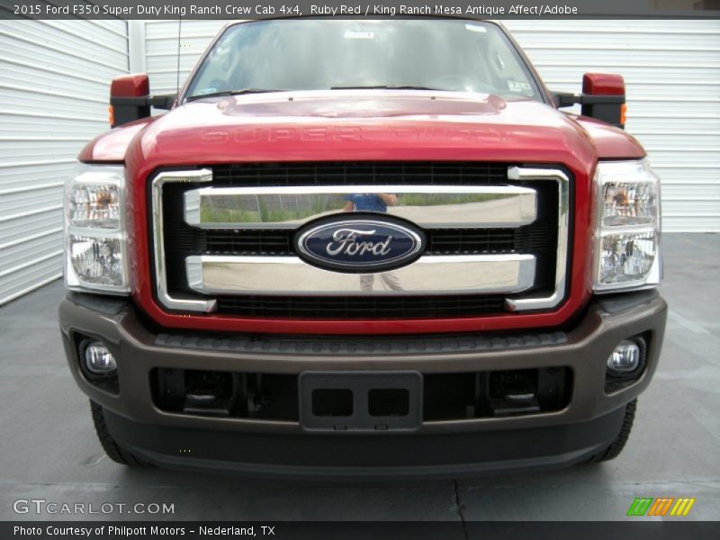 Ruby Red / King Ranch Mesa Antique Affect/Adobe 2015 Ford F350 Super Duty King Ranch Crew Cab 4x4