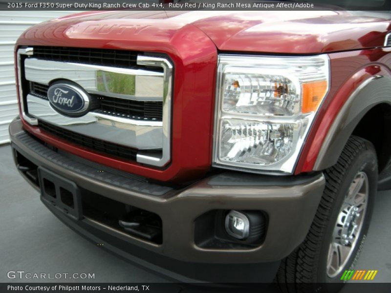 Ruby Red / King Ranch Mesa Antique Affect/Adobe 2015 Ford F350 Super Duty King Ranch Crew Cab 4x4