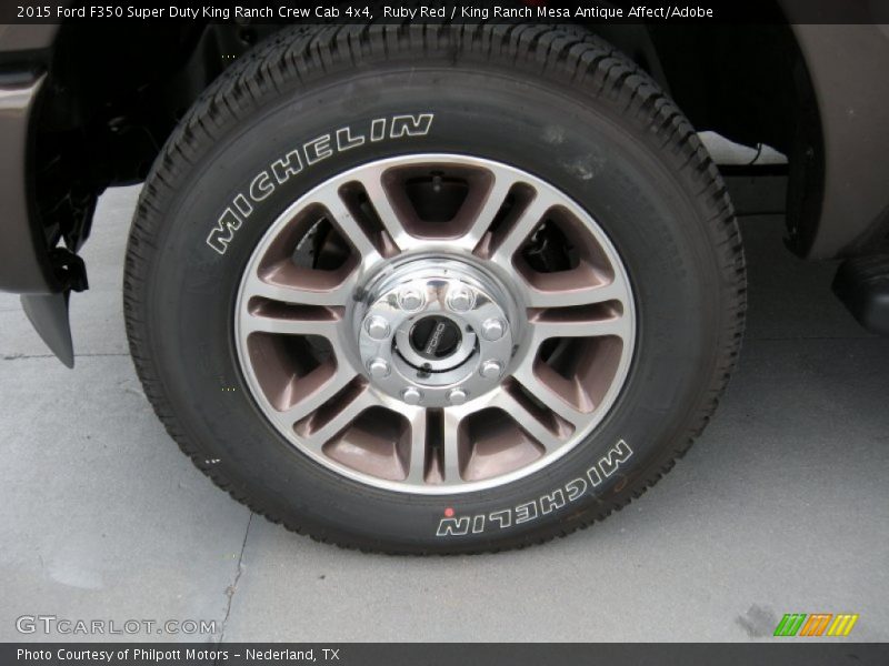 Ruby Red / King Ranch Mesa Antique Affect/Adobe 2015 Ford F350 Super Duty King Ranch Crew Cab 4x4