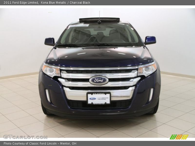 Kona Blue Metallic / Charcoal Black 2011 Ford Edge Limited