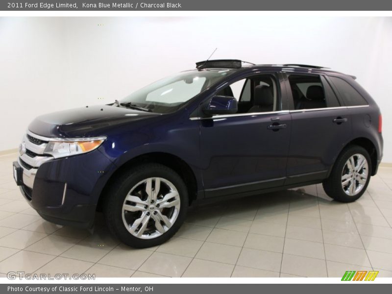 Kona Blue Metallic / Charcoal Black 2011 Ford Edge Limited