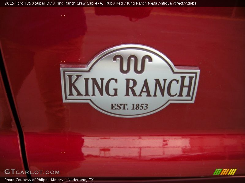 Ruby Red / King Ranch Mesa Antique Affect/Adobe 2015 Ford F350 Super Duty King Ranch Crew Cab 4x4