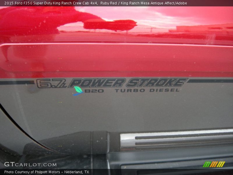 Ruby Red / King Ranch Mesa Antique Affect/Adobe 2015 Ford F350 Super Duty King Ranch Crew Cab 4x4