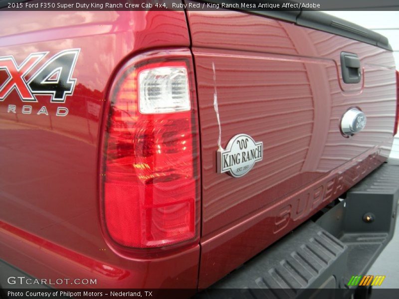 Ruby Red / King Ranch Mesa Antique Affect/Adobe 2015 Ford F350 Super Duty King Ranch Crew Cab 4x4