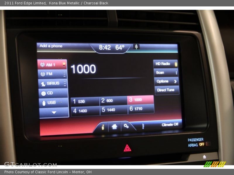 Kona Blue Metallic / Charcoal Black 2011 Ford Edge Limited