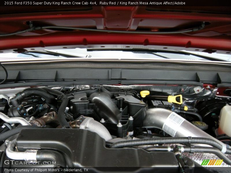 Ruby Red / King Ranch Mesa Antique Affect/Adobe 2015 Ford F350 Super Duty King Ranch Crew Cab 4x4
