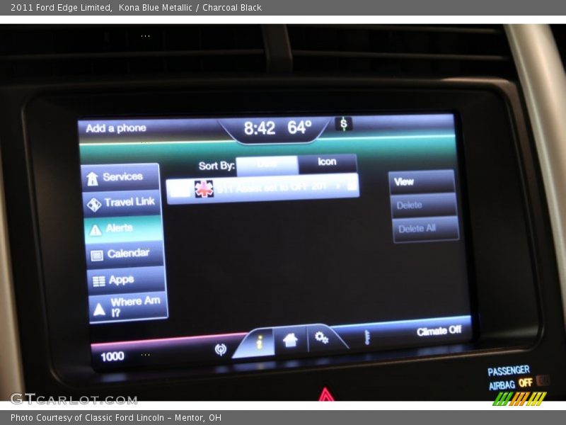 Kona Blue Metallic / Charcoal Black 2011 Ford Edge Limited