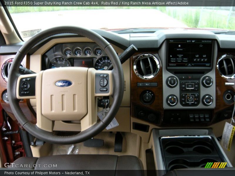 Ruby Red / King Ranch Mesa Antique Affect/Adobe 2015 Ford F350 Super Duty King Ranch Crew Cab 4x4