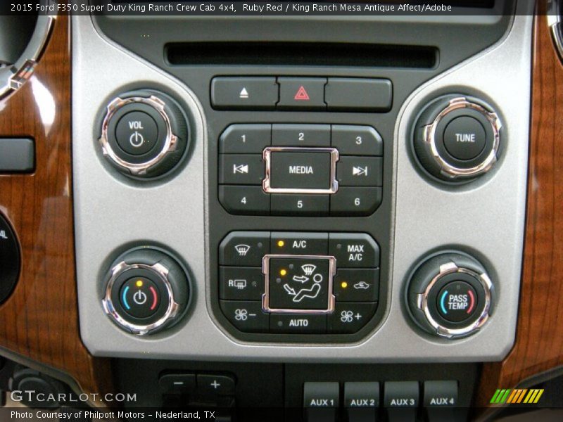 Ruby Red / King Ranch Mesa Antique Affect/Adobe 2015 Ford F350 Super Duty King Ranch Crew Cab 4x4