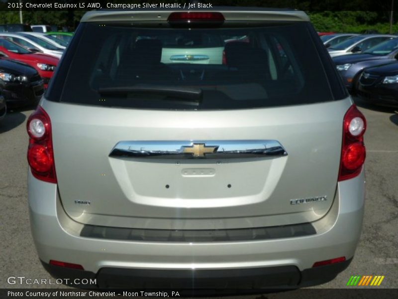 Champagne Silver Metallic / Jet Black 2015 Chevrolet Equinox LS AWD