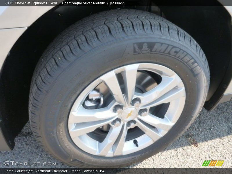 Champagne Silver Metallic / Jet Black 2015 Chevrolet Equinox LS AWD