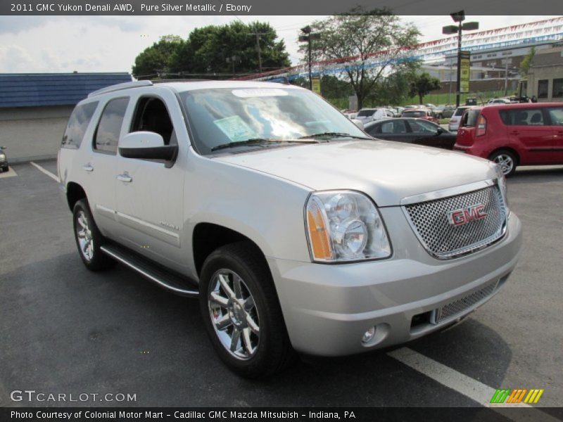 Pure Silver Metallic / Ebony 2011 GMC Yukon Denali AWD