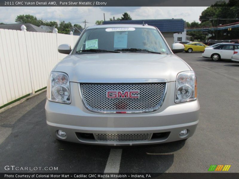 Pure Silver Metallic / Ebony 2011 GMC Yukon Denali AWD