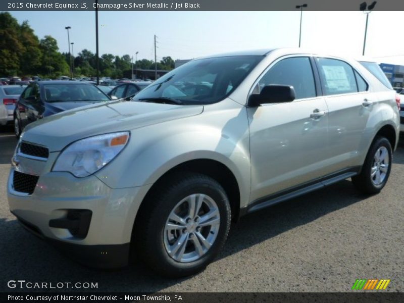 Champagne Silver Metallic / Jet Black 2015 Chevrolet Equinox LS