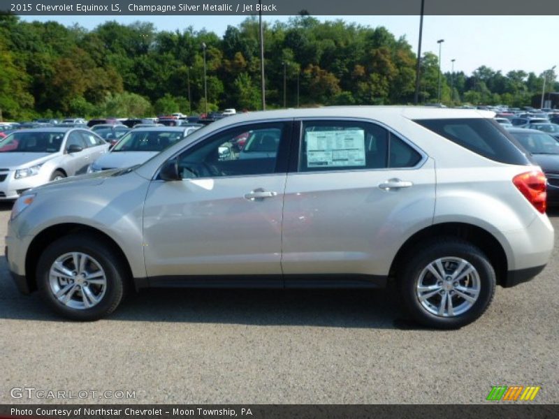 Champagne Silver Metallic / Jet Black 2015 Chevrolet Equinox LS