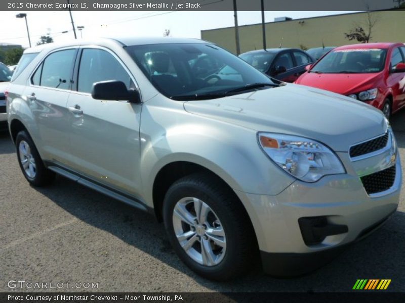 Champagne Silver Metallic / Jet Black 2015 Chevrolet Equinox LS