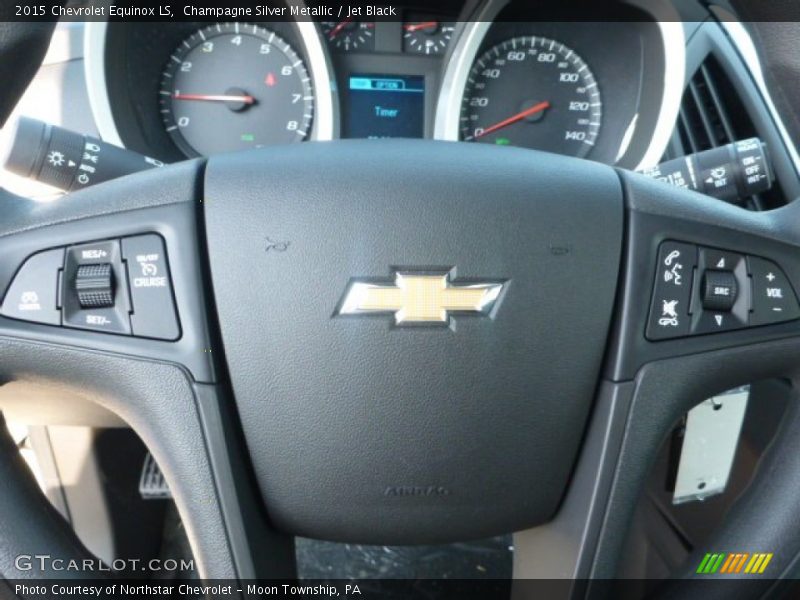 Champagne Silver Metallic / Jet Black 2015 Chevrolet Equinox LS